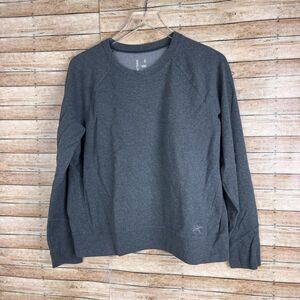 Arc'teryx Women's Sz XL Charcoal Gray Heather Momenta Centre Pullover Sweatshirt